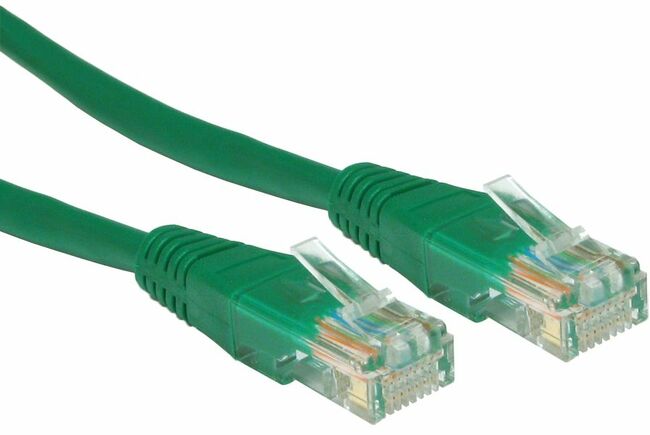 CAT5e Patch Cable 0.5M Green. Stranded
