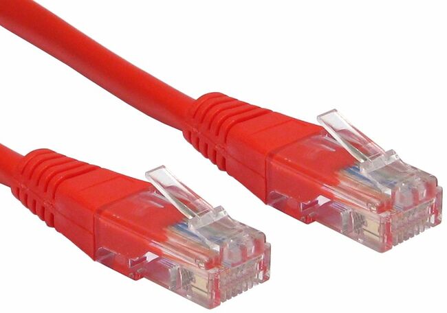 CAT5e Patch Cable 0.5M Red. Stranded